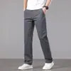 Pantalones Casuales de Verano 2026 para Hombre, de Alta Gama, Blanco Crudo, Algodón Puro, Rectos, Holgados, Talla Grande