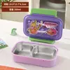 Lindo Conjunto de Marmita Compartimentada e Copo d'Água para Trabalhadores de Escritório, Micro-ondas, Marmita de Lanche Desenho Animado para Estudantes