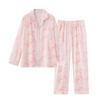 Estilo Hada Mariposa Difuminado Dulce Pijama para Mujer Manga Larga Seda de Hielo Fresco Conjunto de Ropa para el Hogar Nuevo Dibujos Animados Pijama