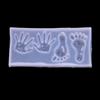 Molde de silicona con forma de gota de pegamento para moldear con forma de palma de espejo, para manualidades, arcilla, yeso, accesorios decorativos