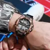 Deportes al Aire Libre Reloj Luminoso Impermeable Esfera Grande Reloj Casual Multifuncional Cronógrafo Estudiante Despertador Reloj Electrónico
