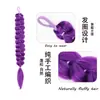 26 pulgadas Forma de corazón morado liga para el pelo coleta retorcida coleta de street dance seda láser coleta alta rastas fiesta cosplay peinado