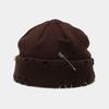 Europa y Estados Unidos nuevo gorro de lana tejido con agujero de anillo de hierro para hombre y mujer sombrero de melón para la calle hip-hop gorro de terrateniente tendencia