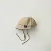 Gorro para bebé de un panel estilo coreano primavera y verano gorro con lazo verano ala ancha para niños gorra de béisbol con protección solar