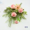 Ramo mixto de rosas de seda artificial para arreglo floral, decoración de sala de estar y mesa de comedor, accesorios de fotografía, arreglo floral atado a mano