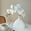 Flor Artificial Realista de Orquídea Phalaenopsis, Decoración de Escritorio, Arreglo Floral de Lujo de Alta Gama, Arreglo Floral de Mesa, Decoración del Hogar