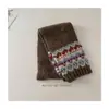 Bufanda de Punto Jacquard Estilo Coreano Fair Isle para Niños Invierno 2025 Bufanda Cálida de Ambiente Set de Dos Piezas Gorro