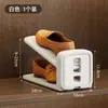 Zapatero ajustable para uso doméstico, estante de almacenamiento multicapa de plástico transparente PET, zapatero para dormitorio, organizador de zapatos simple