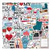 50 adesivos de grafite de médico laptop copo de vácuo bagagem mão conta decoração à prova d'água adesivos DIY