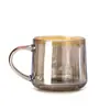 Caneca de aparência elegante simples copo de vidro doméstico chá café 350ml copo de água transparente estilo ins copo para beber