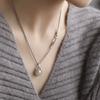 Nuevo Colgante de Moneda de Cobre de Bendición Antigua Retro para Mujer Nuevo Collar de Estilo Étnico Chinoiserie Cadena Clavícula Colgante Joyería de Estilo Nacional