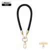 Cordón de alta gama para teléfono móvil 6MM resistente para colgar en el cuello ajustable para exteriores anti-pérdida cuerda trenzada para muñeca delicada oro