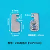 Batería de Control Remoto 23A Lámina de Resorte para Timbre Puerta Enrollable Lámina de Resorte de Batería 12v23a Electrodo Positivo y Negativo Lámina de Resorte de Batería
