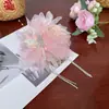Pinza para el Cabello Súper de Hada con Flor de Malla, Borla de Mariposa, Pinza de Tiburón Dulce y Atmosférica para Recogido, Elegante Accesorio Coreano para el Cabello con Pedrería