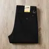 Pantalones casuales rectos holgados de algodón puro cepillado color caqui lavado elástico para hombre, otoño e invierno 2022
