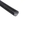 Huashun tubo metálico revestido de plástico cinza para roscar fio e cabo capa tipo pele de cobra fole 70/80/100