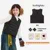 Ropa de Otoño Pudding Haru para Niñas, Prendas Superiores para Niños, Chaleco de Plumas Versátil de Moda Nuevo Otoño 2026 para Niñas