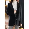 2026 Nuevo Abrigo de Lana Estilo Coreano Chaqueta Corta de Lana para Mujeres Petites Nueva Moda Otoño e Invierno Atuendo Delgado de Moda