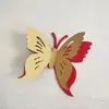 Borboleta de Cartão Dourado Tridimensional Decoração de Quarto de Casamento Flor Artificial Botão de Flor Cenário Layout Sofá da Sala de Estar Parede da TV Festivo