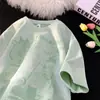 Camurça Criativa Divertida Estampado Legal Gola Redonda Manga Curta Masculino Primavera e Verão Fino Fashion Simples Casual Meia Manga
