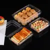 Nova Caixa Descartável para Confeitaria Pet Transparente Caixa de Embalagem para Pão Bolo Assado Pêssego Crocante Recipiente de Embalagem para Produtos Secos