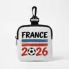 2026 Copa do Mundo de Futebol Transfronteiriça Bandeira Nacional Fone de Ouvido com Fio Bolsa de Armazenamento Bolsa de Transporte Portátil Porta-Cartões Porta-Moedas