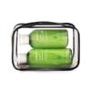 Bolsa de cosméticos transparente de PVC impermeable, bolsa de lavado portátil para viajes, bolsa de almacenamiento para productos de cuidado de la piel, bolsa de lavado con logotipo impreso.