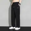 Calça Masculina de Seda de Gelo Secagem Rápida Verão Fina Solta Esportiva Versátil Reta Caimento Largo Perna Larga Casual