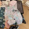 Calça Feminina Nova de Verão Floral de Perna Larga, Calça Longa Casual Solta Anti-Mosquito, Roupa Externa Tendência Estilo Coreano, Calça Infantil