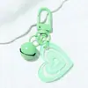 Llavero Colgante de Campana de Corazón Acrílico Creativo Pequeño Fresco Forma de Corazón Cadena Colorida Accesorios Accesorios para Bolsa de Auriculares