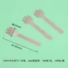 Juego Desechable de Cubiertos de Madera Cuchillo Tenedor Cuchara Ecológico Biodegradable Cubiertos de Abedul Postre Helado Cuchara de Madera Tenedor de Madera Cuchillo de Madera