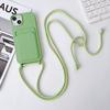 Soporte para Tarjetas Integrado con Correa Cruzada Adecuado para iPhone 18 Pro Max Funda para Teléfono Apple 16E Cubierta Protectora de Color Silicona