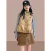 Nueva Chaqueta Chaleco Grueso tipo Puf para Mujer Otoño e Invierno 2025, Chaqueta de Algodón Cálida de Moda y Elegante para Vestir en Capas
