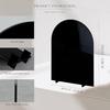 Sinal de Recepção para Festa de Casamento em Acrílico Transparente em Forma de U Estilo Francês Decoração de Mesa Arco com Suporte