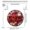 Dia dos Namorados Rosa Coração Formato Rosa Acrílico 2D Porta/Janela Jardim Pendurado Enfeites Decorações de Feriado Adereços