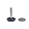 Fabricante Atacado Almofadas de Nivelamento Hexagonais M10 Ajustáveis Ferragens para Móveis Acessórios de Plástico com Parafuso Porca Flangeada Antiderrapante