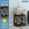 Soporte de exhibición de piedra, soporte para pecera, base, mesa auxiliar, mesa de rincón, soporte para plantas, sala de estar de madera maciza de pie