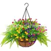 Amazon Transfronteiriço Nova Primavera Jardinagem Estrutura de Ferro Fibra de Coco Cesta de Flores Cesta Suspensa Vaso de Flores Fibra de Coco Cesta Suspensa Orquídea Suspensa Vaso