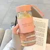 Vaso de Vidrio de Alto Valor de Color Borosilicato Alto Taza Tropical para Descanso del Té Hombres 2022 Nuevo Celebridad de Internet de una Sola Capa Vaso de Agua Mujeres Verano