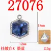 Nuevo Colgante de Joyería con Gema de Cristal Rosa Geométrico Simple Accesorios para Joyería Colgante para Collar DIY Accesorios de Joyería de Plata