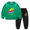 Nova coleção primavera e outono 2023 roupas infantis transfronteiriças suéter infantil calça conjunto de duas peças comércio exterior bebê algodão manga longa terno