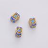 Cobre oro 18K cloisonné cuentas de joyería hechas a mano diy flores mariposa cuentas conservadoras del color pulsera material para abalorios