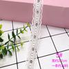 Encaje de cinta de cuentas bilateral hueco Cinta de cuentas cinta hecha a mano DIY Perla Código de barras vestido de novia accesorios de ropa