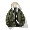 Chaqueta con Capucha de Bloques de Color Falsa de Dos Piezas Nueva Deportiva Casual para Hombre y Mujer Ropa de Trabajo para Pareja Chaqueta Estilo Académico