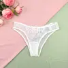 Pantalitas de encaje populares para mujer de talla grande, tangas transparentes de encaje hueco sexys de alta gama