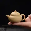 Mango de tetera de punta de dedo pieza de arena púrpura tetera pequeña olla de punta de dedo juego de té de kung fu té exquisito para los dedos mesa de té mini
