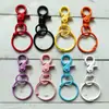Acessórios para Chaveiro Pintados Argola de Chaveiro DIY com Argola para Cartão Mosquetão Clipe de Cachorro Argola Redonda Pingente Acessórios para Joias DIY