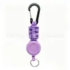 Llavero trenzado de paracord para exteriores, estilo nuevo, retráctil, fácil de tirar, anti-pérdida, anti-robo, colgante retráctil de rebote