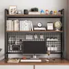 Prateleira de armazenamento estilo e-sports organizador de mesa prateleira multicamadas de ferro para mesa de computador de estudante painel perfurado para mesa estante de mesa