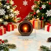 Luz Nocturna de Chimenea Redonda Retro LED Luz de Vela Electrónica Lámpara Portátil Luz de Atmósfera Decorativa Regalo Adorno de Escritorio